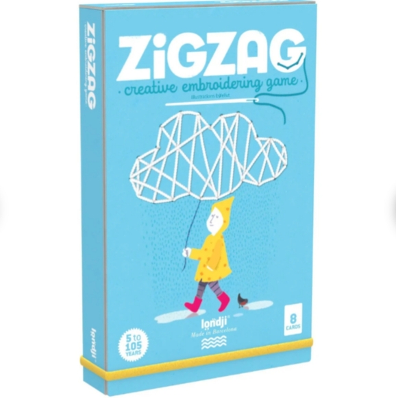 Embroidery cards, zigzag yarn, sewing, yarn craft, 5+ years Londji lacing game - Picture 1 of 16